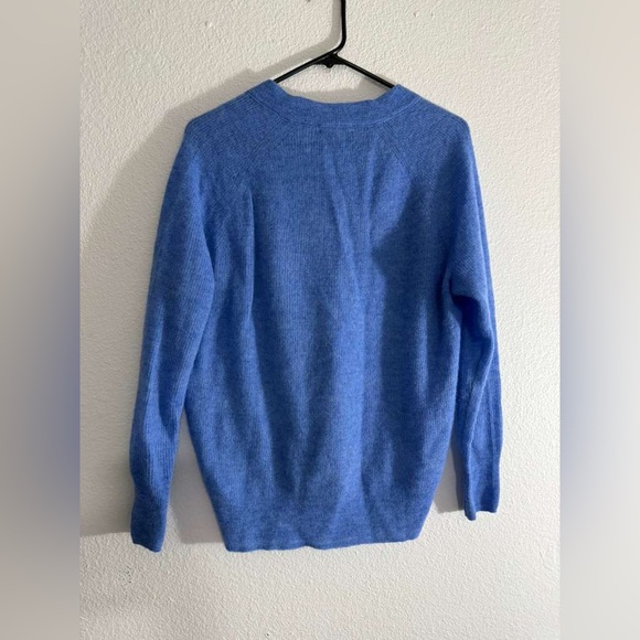 Madewell Men's V-Neck Sweater in Blue - Picture 2 of 3